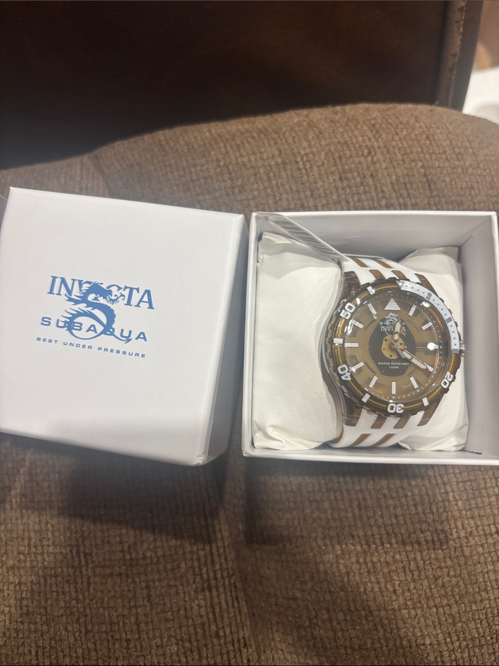Invicta Men’s Brown and White Subaqua Sport Watch